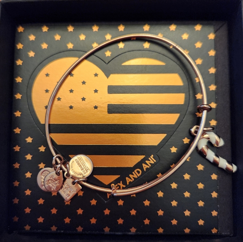 Rose Gold Candy Cane Alex & Ani bracelet
